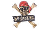 Totenkopf-Schild "NO SMOKING"