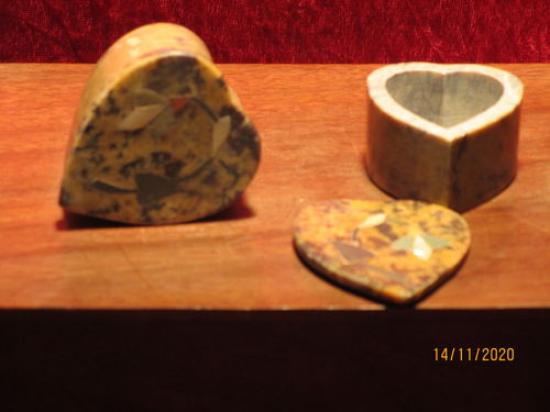 Herzdose klein aus indischem Speckstein